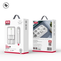 Зарядно XO CE06 PD, Type-C - Lightning (30W) White