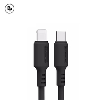 Кабел Somostel SMS-BP10 Type-C - Lightning, (1.2m) (3.0A) Black
