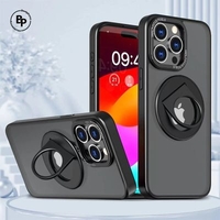 Силиконов Кейс Magnetic Ring iPhone 14 Plus Black