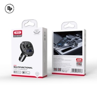 Зарядно за кола XO FM BCC05 Bluetooth MP3, трансмитер (18W) Black