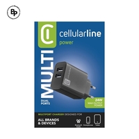 Cellularline Multipower Адаптер 2x Гнезда Usb (24W) Black
