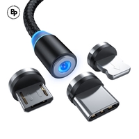 Магнитен кабел X-Cable 3 в 1 (1m) Black