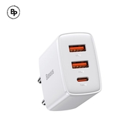 (Baseus) Адаптер PD, 2X Usb,Type-C Гнездa (30W) White