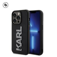 Кейс Karl Laggerfeld iPhone 15 Pro Max Glitter Logo Black