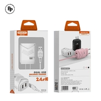 Зарядно Somostel SMS-A36, Двойни USB Гнезда, USB - Lightning (12W) (2.4A) White