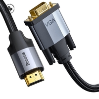 (Baseus) Enjoyment HDMI - VGA Кабел (1.0m) Dark Gray 4K