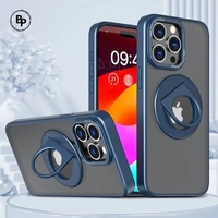 Силиконов Кейс Magnetic Ring iPhone 14 Pro Max Blue