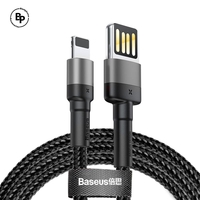 (Baseus) Кабел Cafule Двустранно USB - Lightning, (1m) (2.4A) Grey-Black