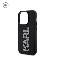 Кейс Karl Laggerfeld iPhone 15 Pro Max Glitter Logo Black