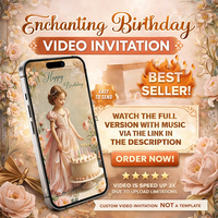 Elegant Renaissance-Themed Birthday Video Invite for Girls – Royal Celebration Awaits