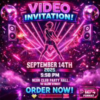 NEON PARTY Invitation | DARK in A GLOW – Digital Video Invite for an Epic Glow Night