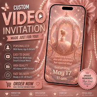 Magical Princess Birthday Video Invitation | Personalized Digital Party Invite