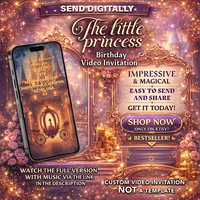 Magical Princess Celebration Invite-Digital Birthday Invitation for Little Princess Party