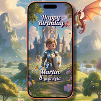 Knight-Themed Birthday Video Invitation | Fun Medieval Digital Invite