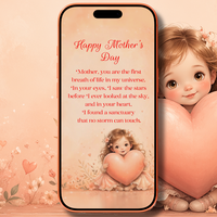 Animated Mother's Day Video Greeting – Cute 3D Girl Heart Animation