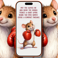 Motivational Mouse Boxer Digital Video Card | Stay Strong Animated Greeting