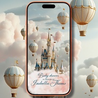 Royal Baby Shower Video Invitation, Digital Prince Princess Invite, Animated Gold King Queen Theme