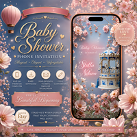 Carousel Baby Shower Video Invitation | Personalized Digital Baby Shower Invite