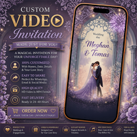 Lavender Wedding Video Invitation | Personalized Romantic Digital Wedding Invite