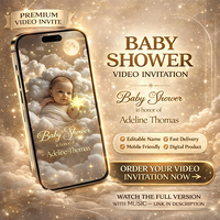 Sweet Baby in the Clouds Baby Shower Invite