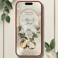 Champagne Wedding Video Invitation – Personalized MP4 Invite