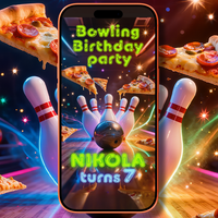 Bowling Party Video Invitation , Bowling Birthday Invitation