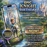 Knight-Themed Birthday Video Invitation | Fun Medieval Digital Invite