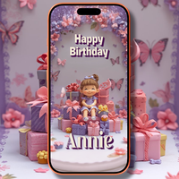 Doll Style Digital Video Invitation for a Birthday Party