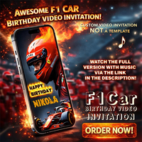 Formula 1 Birthday Party Invitation – Fast Cars, Racing Fun & Kids’ Celebration