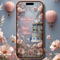Carousel Baby Shower Video Invitation | Personalized Digital Baby Shower Invite