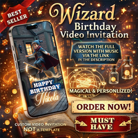 Magical Wizard Birthday Party Video Invite