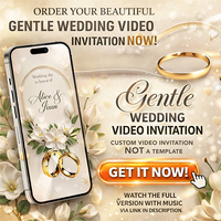 Champagne Wedding Video Invitation – Personalized MP4 Invite