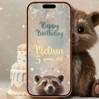 Cute Teddy Bear Birthday Invitation Video | Digital Kids Birthday Party Invite