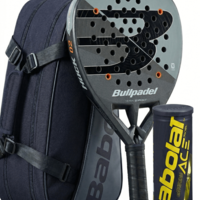 Комплект сак EVO COURT S BLACK + Bullpadel Hack 04 CMF + топки ACE PADEL