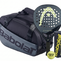 Комплект сак EVO COURT S BLACK + Head Extreme PRO + топки ACE PADEL