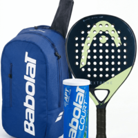 Комплект раница  COURT BACKPACK LITE BLUE 2025 + Head Evo Extreme 25 + топки COURT PADEL X3