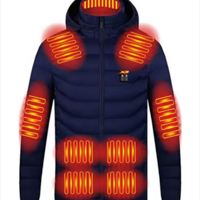 Мъжко яке с 16 нагряващи зони - синьо