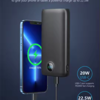 Преносима зарядна батерия 20000 mAh с Лед дисплей