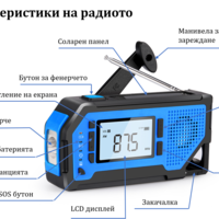 Multifunctional Emergency Radio EV-003 with Headphone Jack-blue