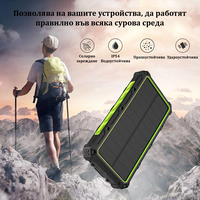 Слънчева акумулаторна батерия / Solar Power Bank 20000 mAh