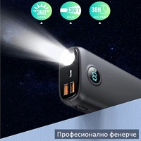 Преносима зарядна батерия 20000 mAh с Лед дисплей