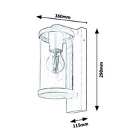 Модерен външен аплик Silistra –  1 Х Е27,  IP44 в  антрацитен цвят