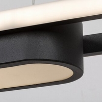 Модерен LED висящ осветител 48W – черен, естествено бяла светлина 4000K