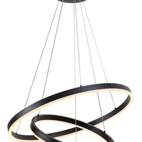 Модерен LED полилей Isaure – 80W, CCT 3000K–6500K, димируем, с дистанционно