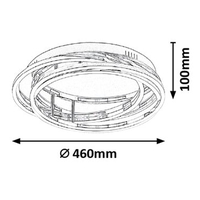 Модерен LED  плафон 40W с естествено бяла светлина – хром