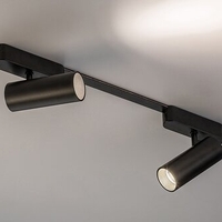 Смарт LED релсов спот – 9W, регулируема цветна температура 2700–5500K, Wi-Fi управление, черен алуминий