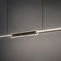 Модерен висящ LED полилей 36W с регулируема цветна температура – черен