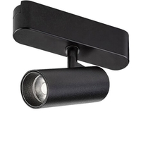 Модерен LED спот за релсово осветление – 6W, естествено бяло 4000K, черен алуминий