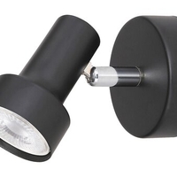 Модерен единичен спот осветител – черен метал, GU10, 1x50W