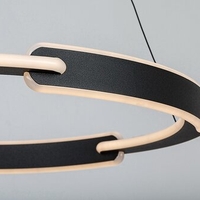 Модерен висящ LED полилей 45W с регулируема цветна температура – черен